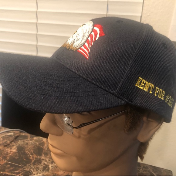 SporTsman USA Men's Black Gold Fitted “Kent Police” Hats Size One - Picture 6 of 11